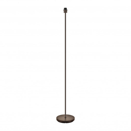 Armazón de pie para salón Cara de Abrila, modelo 201341002, en color marrón metálico, dimensiones 148x25x25 cm con casquillo E27 para bombilla, accesorio de decoración interior doméstico para iluminación de salón.