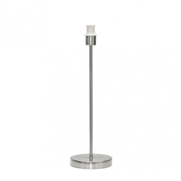 Armazón sobremesa alto en metal níquel pulido con diseño Cara, modelo Abrila 20137S103, accesorio de iluminación interior para lámparas de sobremesa con casquillo E27, ideal para decoración doméstica moderna.