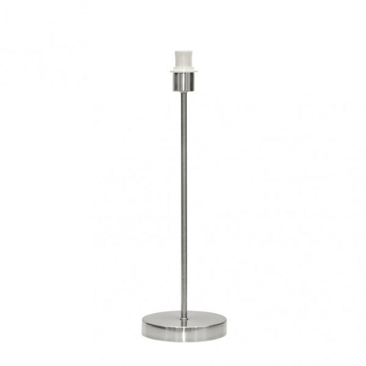 Armazón sobremesa alto en metal níquel pulido con diseño Cara, modelo Abrila 20137S103, accesorio de iluminación interior para lámparas de sobremesa con casquillo E27, ideal para decoración doméstica moderna.