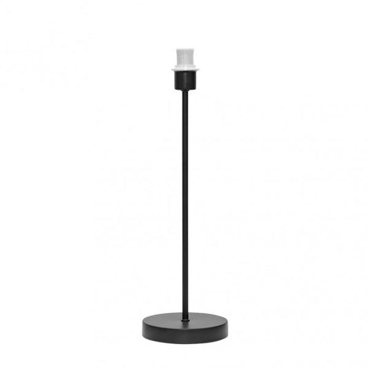 Alt text: Armazón sobremesa alto de metal negro Cara de Abrila (modelo 20137S109), accesorio de iluminación interior con casquillo 1xE27 para bombilla, ideal para decoración doméstica en mesas de salón o dormitorio.