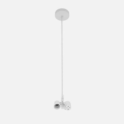 Armazón colgante de iluminación interior Abrila modelo Cara 2xE27 en blanco M10, accesorio doméstico de metal para decoración, ideal para lámparas colgantes en espacios interiores.