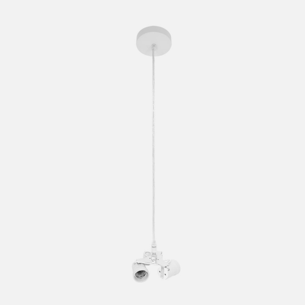 Armazón colgante de cara blanca 3xE27 modelo M10 de Abrila (201393001), accesorio de iluminación interior en metal para decoración doméstica, estilo ai2 minimalista con bombillas E27 no incluidas.