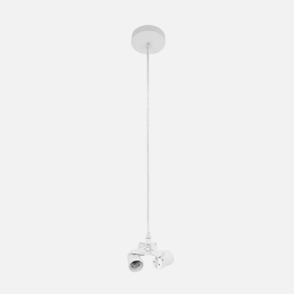 Armazón colgante de cara blanca 3xE27 modelo M10 de Abrila (201393001), accesorio de iluminación interior en metal para decoración doméstica, estilo ai2 minimalista con bombillas E27 no incluidas.