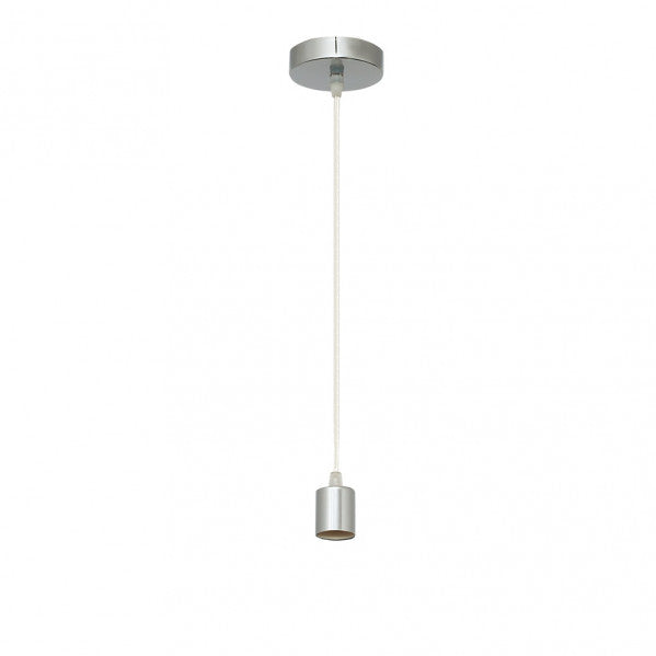 Accesorio colgante Cara 1xE27 en níquel de Abrila modelo 20139CO03, lámpara de metal para decoración interior doméstica con bombilla E27, diseño moderno estilo AI2.