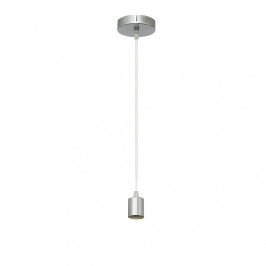 Accesorio colgante Cara 1xE27 en níquel de Abrila modelo 20139CO03, lámpara de metal para decoración interior doméstica con bombilla E27, diseño moderno estilo AI2.