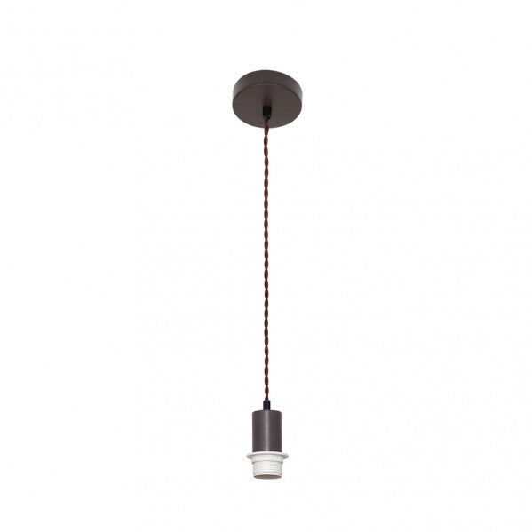 Armazón colgante de lámpara en metal marrón con diseño de cara, modelo Abrila 20139PAC2, compatible con bombilla E27, ideal para iluminación interior y decoración doméstica personalizada.