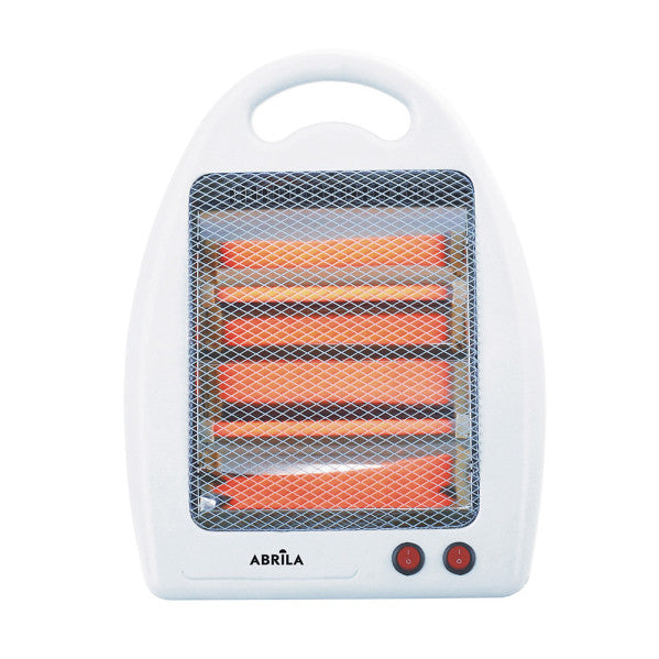 Estufa eléctrica portátil de cuarzo ígneo 800W blanca Abrila AI2, calefacción doméstica para interior, modelo 202430801.