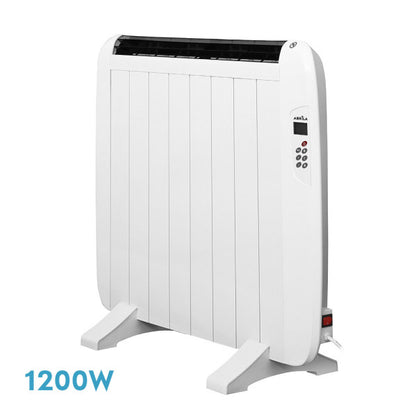 Emisor térmico Gaban 1200W blanco mural/portátil Abrila, calefacción eficiente para interior doméstico con ahorro de energía, modelo 202711201 AI2 seguro y portátil.