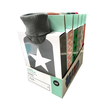 Bolsa de agua caliente Mimo azul con diseño de reno decorativo, capacidad 1.7L, marca Abrila, ideal para alivio de dolores y calefacción textil en caucho natural para uso doméstico interior y exterior.