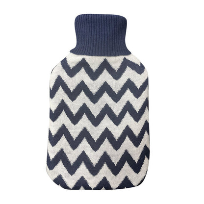 Bolsa de agua caliente Mimo de 1.7L en color azul de Abrila (202815308), ideal para alivio del dolor muscular con calefacción textil de caucho, uso doméstico interior y exterior