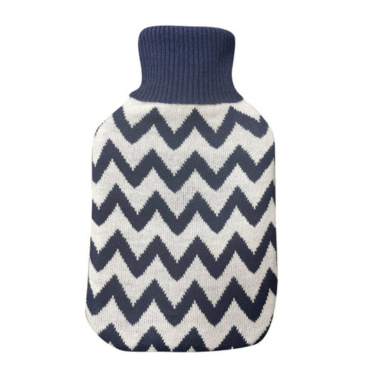 Bolsa de agua caliente Mimo de 1.7L en color azul de Abrila (202815308), ideal para alivio del dolor muscular con calefacción textil de caucho, uso doméstico interior y exterior