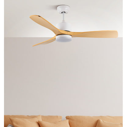 `alt=Ventilador de techo Abrila, modelo 206591368, con motor DC y 6 velocidades, acabado en blanco haya y azabache, con LED integrado y control remoto`

¿Algo más que necesites?