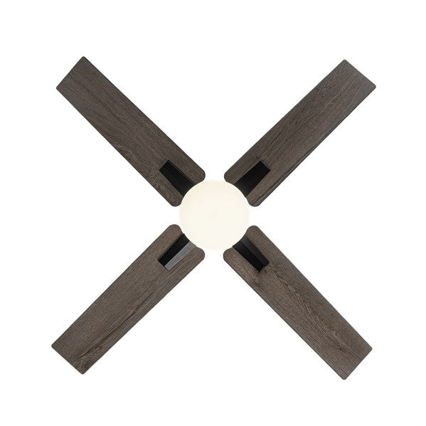 Ventilador de techo Talco DC Negro 20W con luz LED regulable y aspas reversibles de Abrila. Este ventilador de techo es ideal para usos interiores y domésticos, combinando eficiencia energética con estilo. Equipado con un motor DC, ofrece un funcionamiento silencioso y duradero.