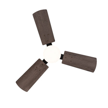 `alt=Ventilador de techo Añora portico 20W DC en color negro, con aspas reversibles y LED integrado, ideal para interiores domésticos. Control por mando a distancia. Fabricado en metal, MDF y policarbonato. Modelo 206991309`