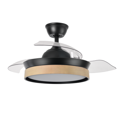 Aquí tienes una sugerencia para el texto alternativo (alt img) optimizado para SEO:

Ventilador de techo DC Iglu en colores negro y haya de 91 cm de Abrila. Modelo 207099088 con aspas retráctiles, actualmente en la gama AI2. Ideal para ventilación interior doméstico. Incluye iluminación LED integrada y motor DC para ahorro energético.

### Notas adicionales:
- Es importante usar el nombre de la marca, en este caso Abrila, para mejorar la visibilidad en búsqueda de marca.
- Incluir la descripcion mas clara y