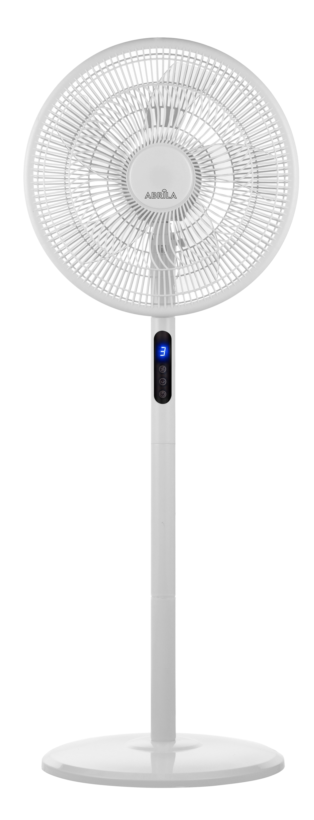 ```html
<img src=ruta-de-la-imagen.jpg alt=Ventilador de Pie Icono Blanco 45W | Abrila | Modelo 207441001, oscilante, con temporizador, ideal para interiores domésticos, fabricado en metal y policarbonato.>
```