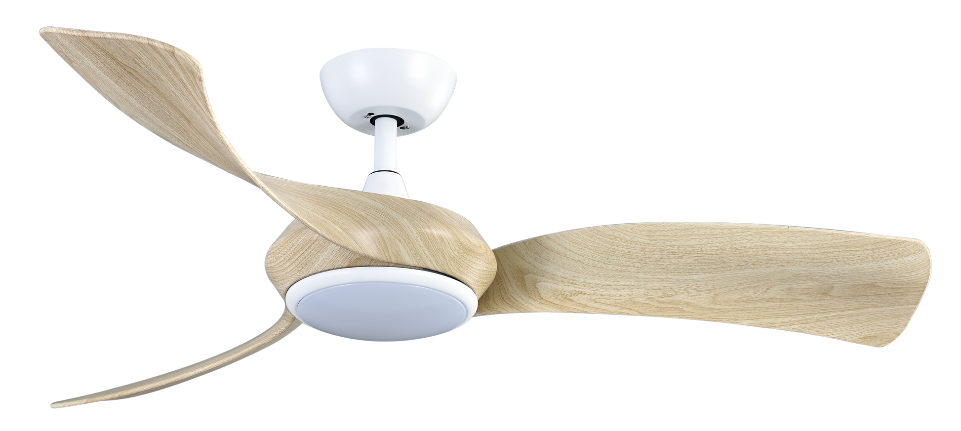 Aquí tienes una opción optimizada para el atributo `alt` del `img` tag:

`alt=Ventilador de techo DC Cerdeña Blanco/Haya de Abrila, 30W, con LED integrado, mando remoto y temporizador`

Este texto incluye las palabras clave más relevantes para SEO y describe claramente el producto.