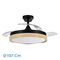 Alt Image Optimized:

Ventilador DC Blondi en color negro y madera con luz LED integrada, modelo Abrila 208791385. Diseño interior doméstico con aspas retráctiles y motor DC para ventilación en verano e invierno.

Nota: En lo posible siempre añadir el nombre del producto, sus características y ventajas. Además se añaden que son modelos para interior y preferiblemente el uso del motor DC para motores EC  de coste de consumo entre 15-35€ y un diseño muy visual que el usuario pueda reconocer.