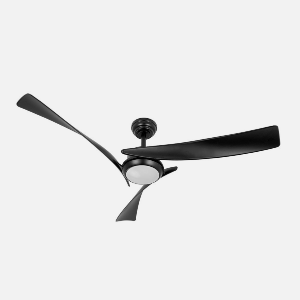 Alt Image: Ventilador de techo DC Abrila Tarento 132cm negro con luz LED y motor DC regulable, modelo 209691309