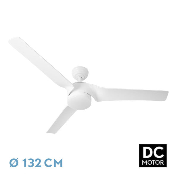 Alt Image: Ventilador Techo Montijo 24W Blanco 132cm, 6 Velocidades, Modelo Abrila 209791301, Ventilador DC con Luz LED Regulable, Temporizador Remoto, Ideal para Interiores Domésticos, Aleación Metal-Abs Policarbonato