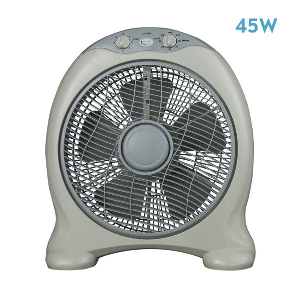 Ventilador sobremesa Urgel 45W gris con 3 velocidades, marca Abrila, modelo 211271028. Fabricado en policarbonato, ideal para uso doméstico en interiores. Equipado con temporizador para mayor comodidad. Diseño compacto y elegante perfecto para escritorio u otras superficies.