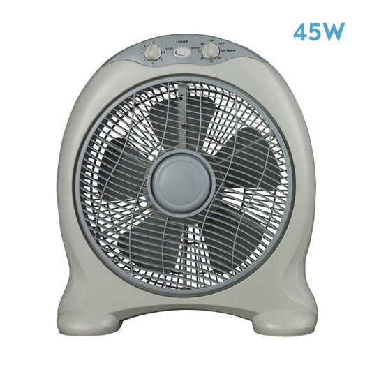 Ventilador sobremesa Urgel 45W gris con 3 velocidades, marca Abrila, modelo 211271028. Fabricado en policarbonato, ideal para uso doméstico en interiores. Equipado con temporizador para mayor comodidad. Diseño compacto y elegante perfecto para escritorio u otras superficies.
