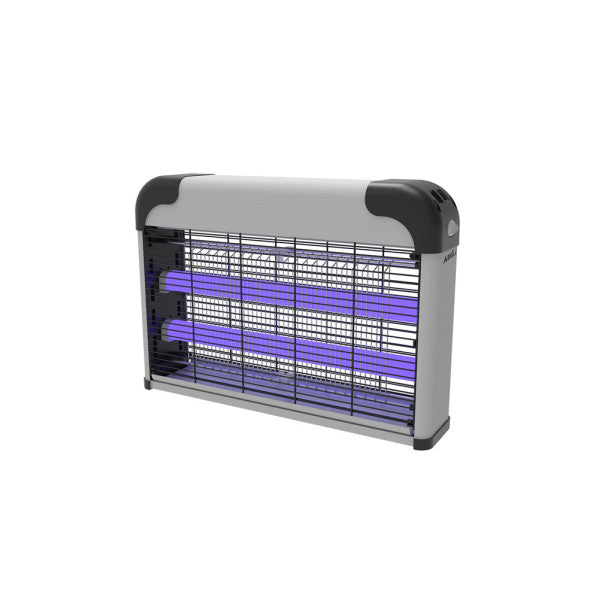 Mata insectos eléctrico DIABLO de Abirla de 20W en color Gris/Negro, ideal para el control de plagas en interiores. Este dispositivo aprovecha la luz UV para atraer y eliminar insectos voladores de manera silenciosa y efectiva. Perfecto para mantener tu hogar libre de mosquitos, moscas y otros insectos molestos.