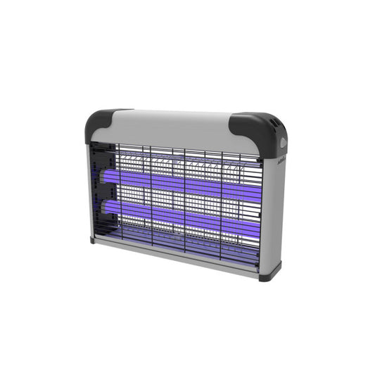 Mata insectos eléctrico DIABLO de Abirla de 20W en color Gris/Negro, ideal para el control de plagas en interiores. Este dispositivo aprovecha la luz UV para atraer y eliminar insectos voladores de manera silenciosa y efectiva. Perfecto para mantener tu hogar libre de mosquitos, moscas y otros insectos molestos.