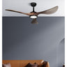 Ventilador de techo Viana 18W Negro/Roble, modelo Abrila, diseñado para interiores domésticos. Este ventilador de techo presenta un motor DC eficiente, proporcionando una circulación de aire suave y silenciosa. Sus materiales en metal y madera ofrecen un acabado distinguido en tono Negro/Roble. Incluye iluminación LED integrada, añadiendo funcionalidad y estilo. Ideal para crear un ambiente confortable en salas de estar, dormitorios o espacios de negocio. Su diseño moderno y su bajo consumo energético de 18