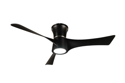 Ventilador de techo Tianas 18W, color negro, diámetro 132 cm, modelo Abrila. Incluye LED integrado con luminosidad regulable, fabricado con materiales duraderos como metal, ABS y policarbonato.恵 Funciona con motor DC. Ideal para uso en interiores domésticos.