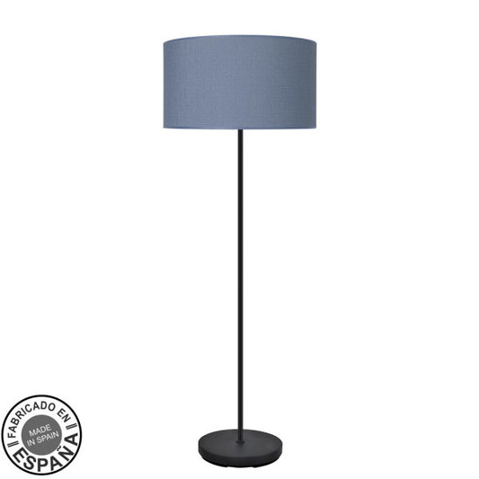 Lámpara de pie de salón Moda negro/azul 163 cm Abrila, diseño moderno con iluminación difusa en metal y textil para decoración interior doméstica