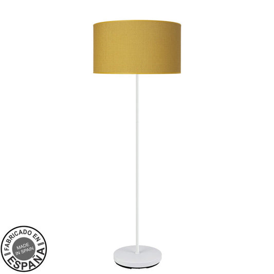 Pie de salón Moda blanco y amarillo 163 cm Abrila 212441101, diseño moderno minimalista boho chic industrial en metal y textil para decoración interior doméstica