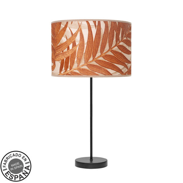 Lámpara de sobremesa negro Alto Moda Caldera Abrila 212471029, diseño moderno de metal y textil para decoración interior doméstica