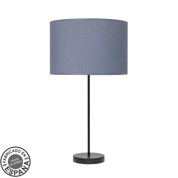 Lámpara de sobremesa Alto Moda en negro y azul 63x30x30 cm Abrila, diseño moderno de metal y textil para decoración interior doméstica en España