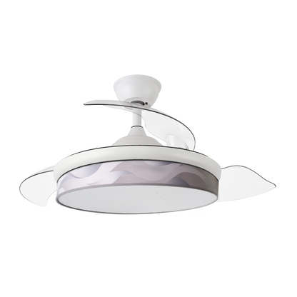 **Alt Image Text:**

Ventilador de techo Abrila MODA Blanco con Motor DC, 72W Potencia. Ideal para interiores domésticos, dispone de aspas retráctiles, iluminación LED integ Ability to induce versatile and modern styling.
translated:

DC Ceiling Fan Abrila MODA White with 72W Power. Ideal for domestic interiors, features retractile blades and integrated LED lighting that provides a versatile and modern style with the ability to induce versatility and modernity.

**Keywords Included:**

- Abrila
- Ventilador