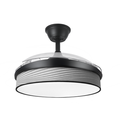 Esta es la alternativa a la que deberías recurrir para optimizar el SEO:

Ventilador de techo LED modo Aspas retráctiles-modernizado de 72W Negro/Gris de Abrila Techo Interior domestico negro con aspás beige.

Otras alternativas son estas dos:

Ventilador de techo LEDsque sigue la estética minimalista de las líneas modernas, con aspas que se pueden retraer, garza negra color

Techo mexicano moderno ventilador de techo LED con motor dc con estilo retráctil gris y negro propio de la estética Abrila