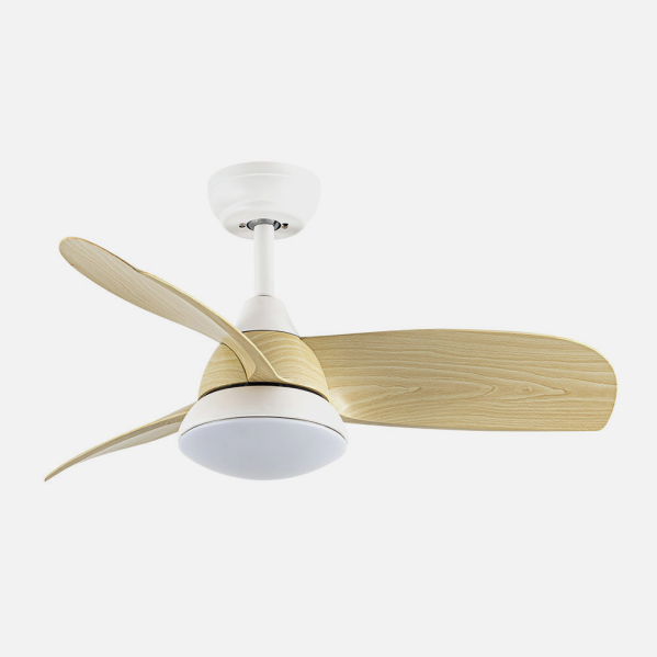 Alt Image:
Ventilador de techo ATOMO 24W blanco/haya de Abrila con LED integrado y luz ajustable, 3 aspas, 6 velocidades, motor DC, modelo 212991368