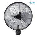 `alt=Ventilador Pared Arrecife 60W Negro/Plata, Indoor y Externo Oscilante de Abrila Mod.AI2 213161020`