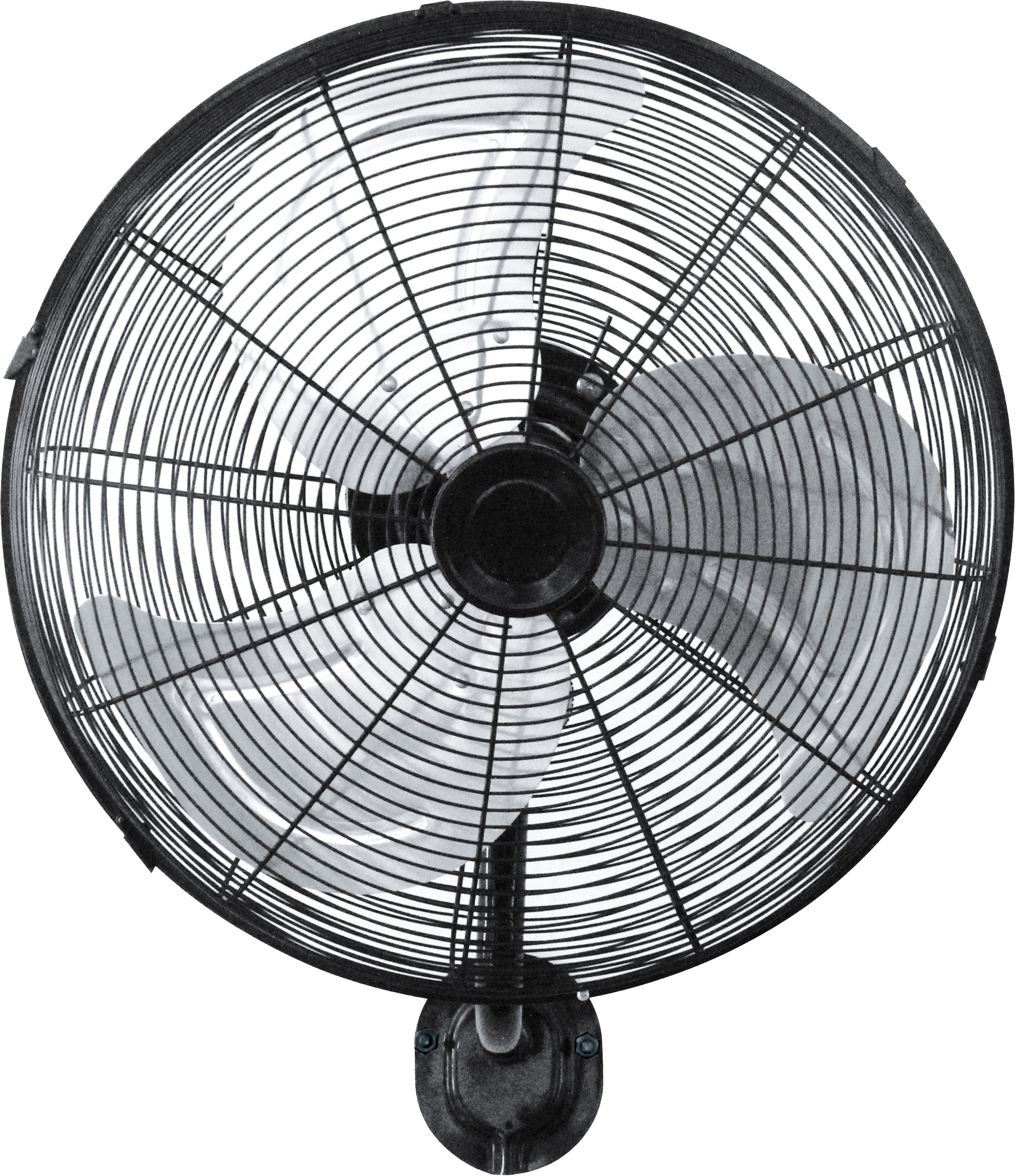 **Alt Image: **
Ventilador de pared Arrecife 60W Negro/Plata de Abrila. Ventilador industrial y domestico. Metal aluminio con acabado negro y plata en 3 velocidades ajustables, oscilante y orientable. Código del producto: 213161020.