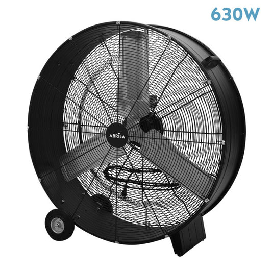 Ventilador Industrial Maximum 630W Negro 97.6cm de Abrila con Alta Potencia y Movilidad con Ruedas, Ideal para Interiores Domésticos e Industriales, Fabricado en Metal Aluminio, Modelo 213371019.