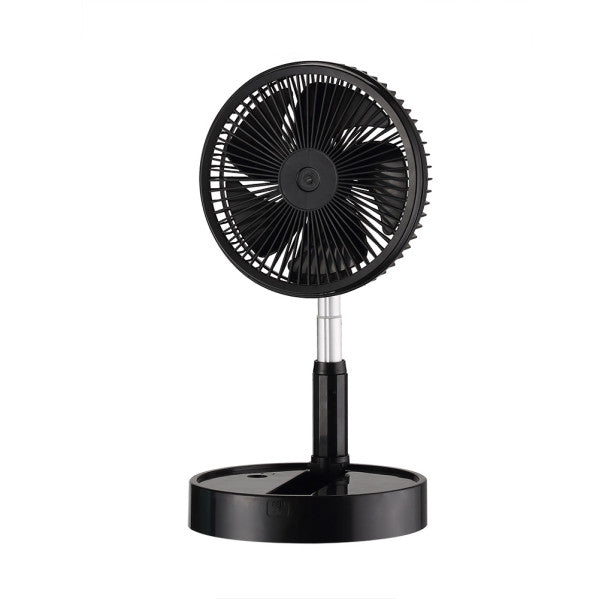 Alt Image: Ventilador Portátil Galan Negro 10W Plegable de Abrila, modelo 213471009, recargable con batería de litio, ideal para uso doméstico e interior. Diseño plegable y portátil, motor DC eficiente.