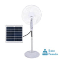 `alt=Ventilador de Pie Solar Frontera Blanco 20W de Abrila - Ecológico y de Ahorro Energético con Batería de Litio para Uso Doméstico`