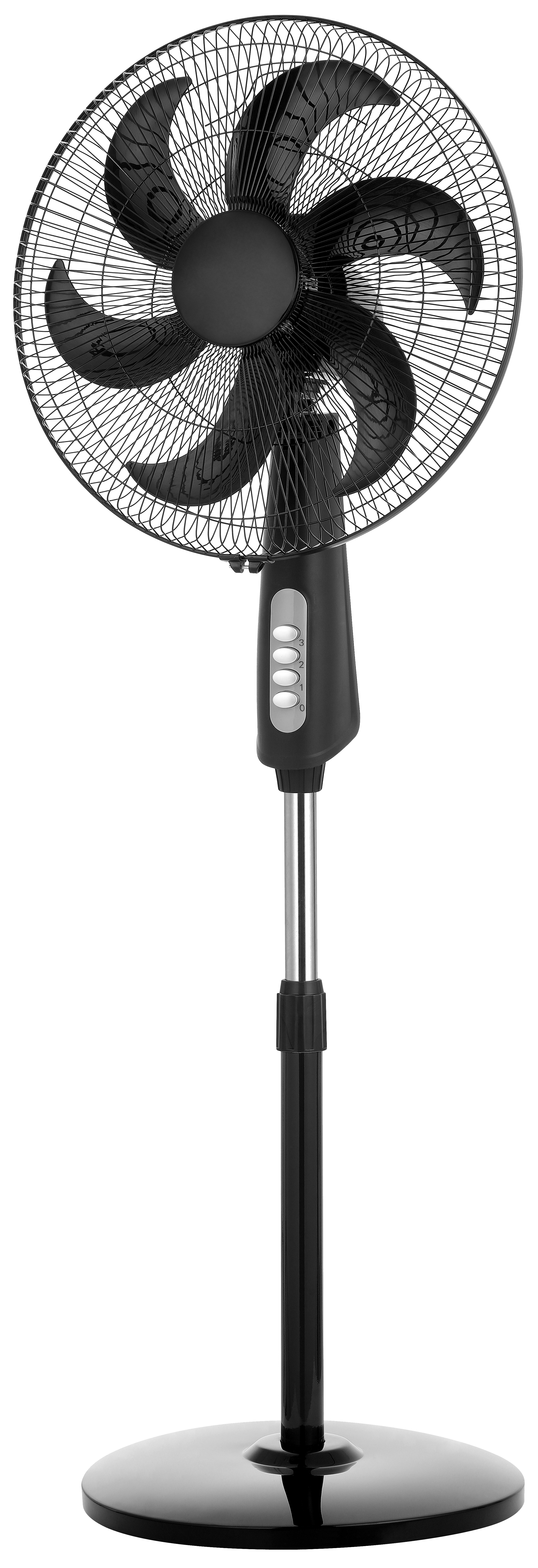 `alt=Ventilador de Pie Granizo Negro 85W Abrila 214041009 - Oscilante y Altura Regulable para Uso Doméstico`