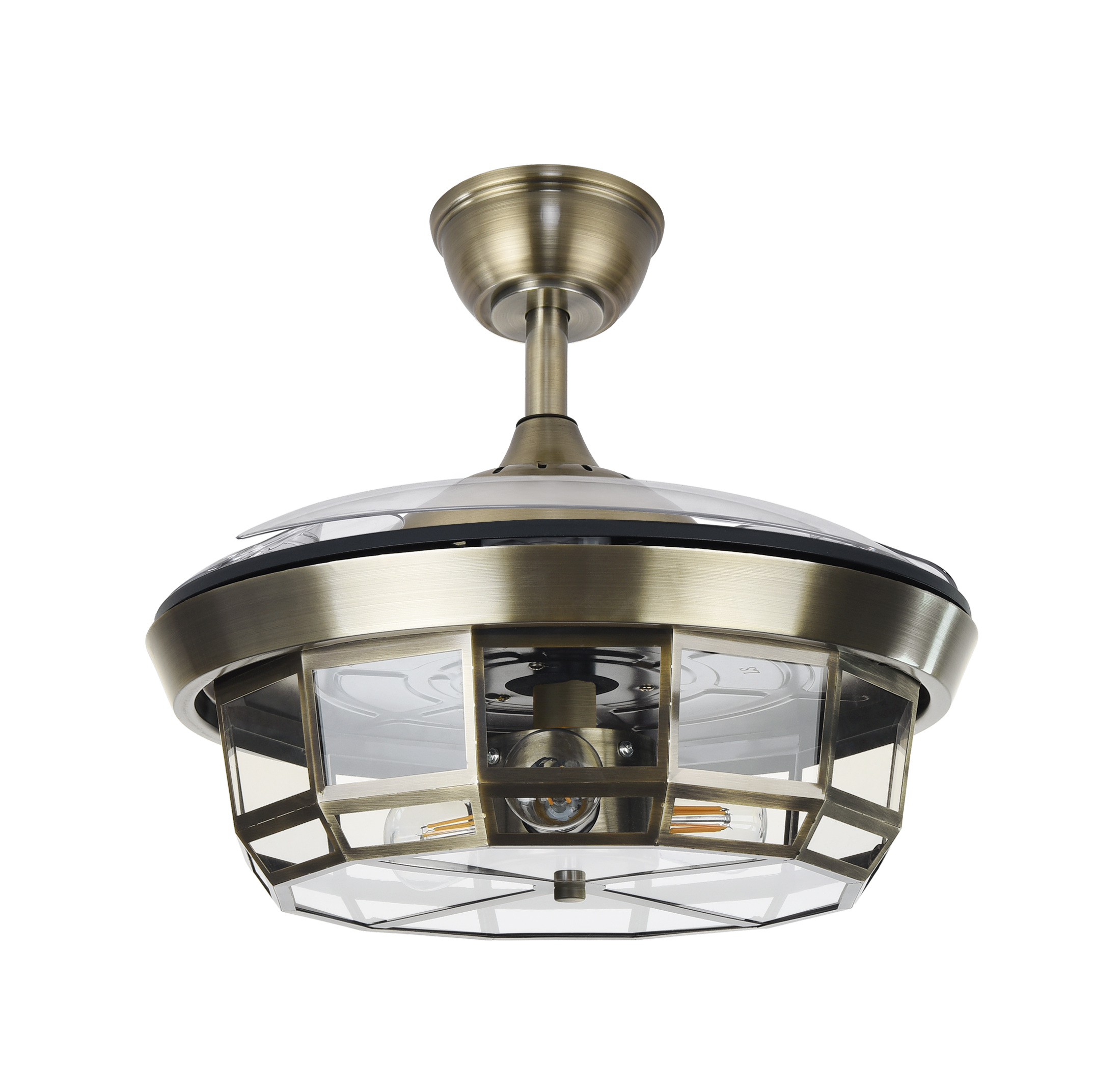 Ventilador de techo Tornado Mini Cuero de 91 cm de Abrila, modelo 222699014. Diseño elegante en cuero, ideal para interiores domésticos. Equipado con motor DC eficiente y 6 velocidades ajustables. Aspas retráctiles para un diseño compacto y moderno. Funciona con mando remoto para un control cómodo. Perfecto para la ventilación en verano e invierno. Tecnología ai2 para un rendimiento óptimo.