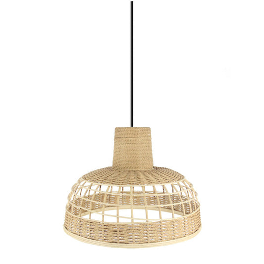 Colgante lámpara Braganza en bambú negro/natural de Abrila, diseño de metal y bambú para decoración interior con luz difusa 222994286