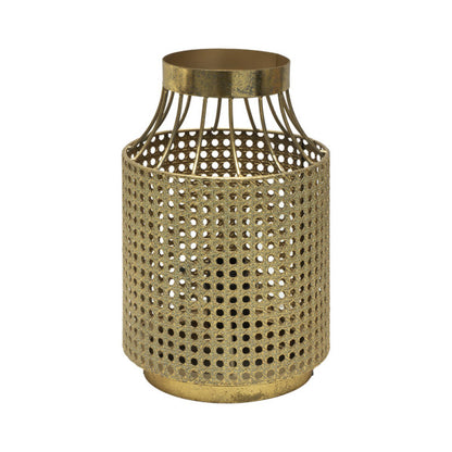 Lámpara de sobremesa Vizela oro envejecido 1xE27 de Abrila, diseño vintage minimalista en metal para decoración interior doméstica