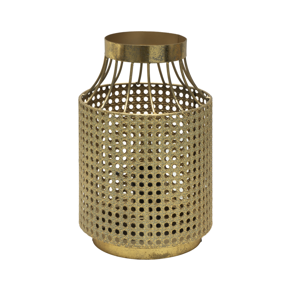 Lámpara de sobremesa Vizela en oro envejecido 1xE27 por Abrila, diseño vintage minimalista de metal para decoración interior doméstica