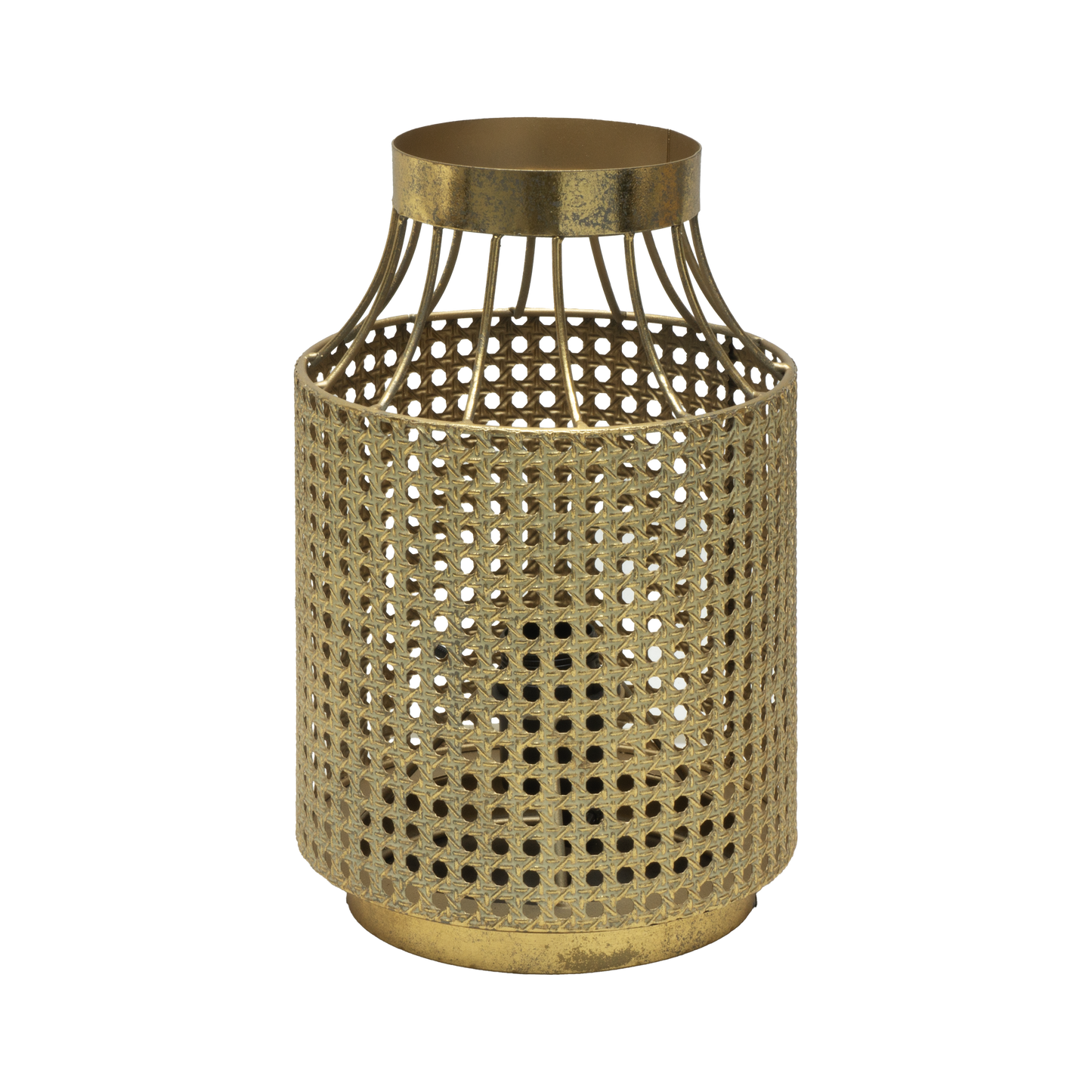 Lámpara de sobremesa Vizela en oro envejecido 1xE27 por Abrila, diseño vintage minimalista de metal para decoración interior doméstica