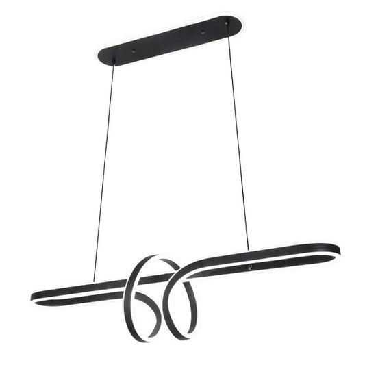 Lámpara colgante Nantes negra 122W LED de Abrila, interior doméstica moderna con mando a distancia y regulación de intensidad