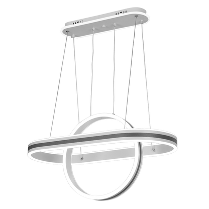 Lámpara colgante LED Alpes Gris 112W Abrila, diseño moderno ajustable con mando a distancia para iluminación interior doméstica.